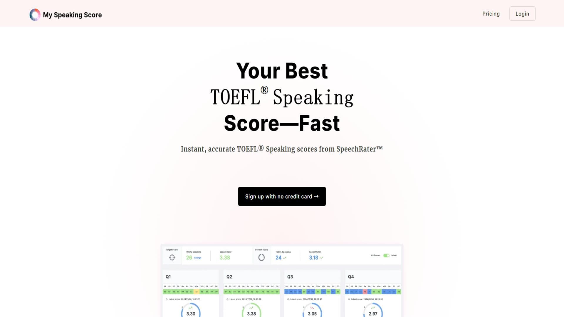 My Speaking Score: AI 托福口语预测评分 | 免费测试 & SpeechRater™ 反馈