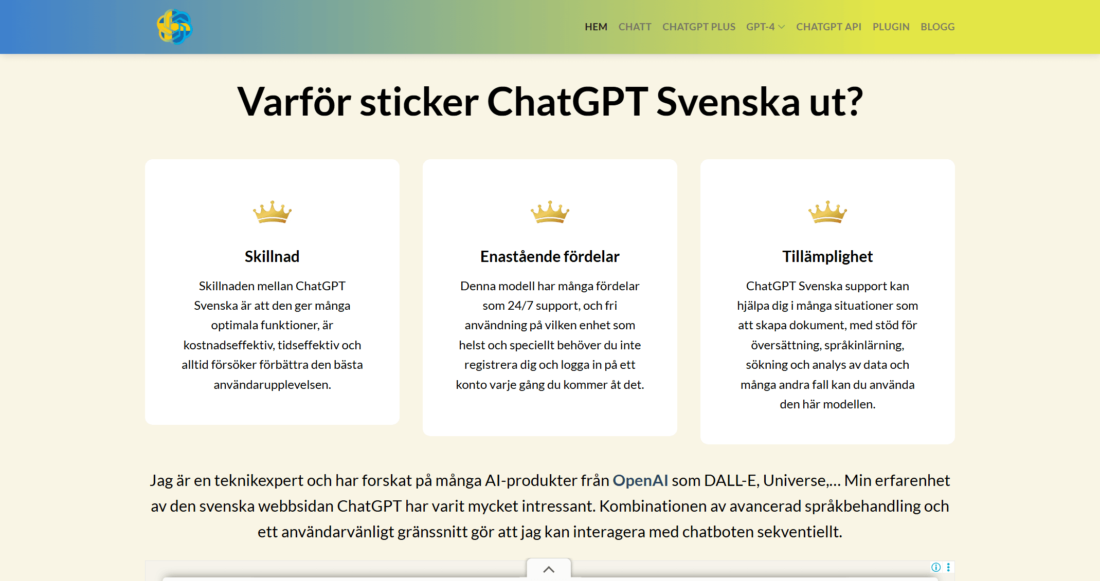 ChatGPT Svenska