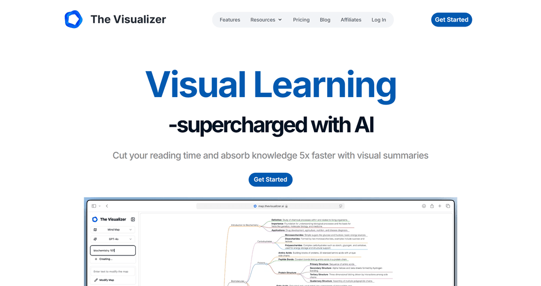 The Visualizer: AI思维导图工具 | 轻松学习，将任何内容可视化
