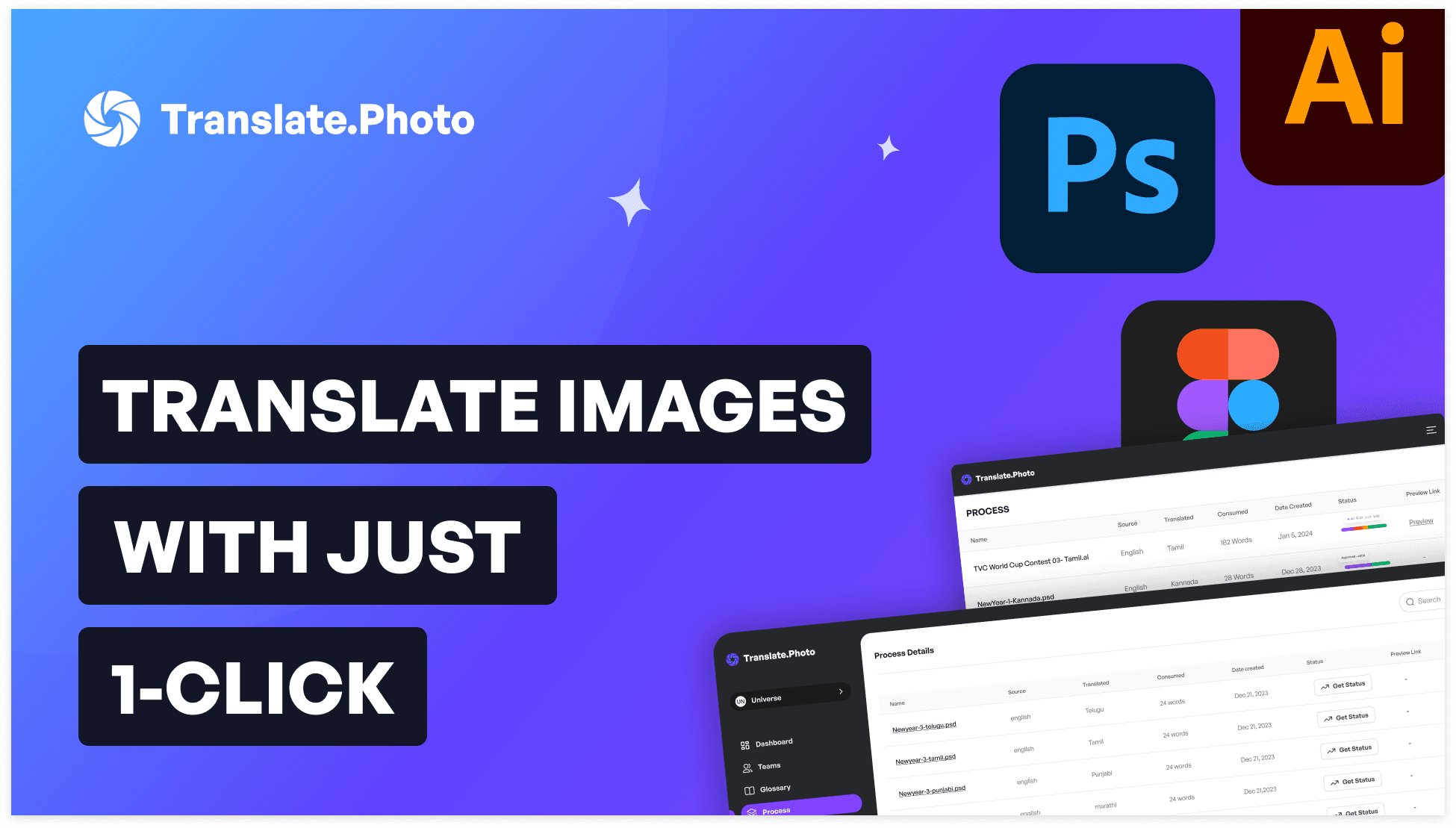 Translate.Photo - 设计与图像一键多语言翻译插件 | 支持 Photoshop、Illustrator、Figma