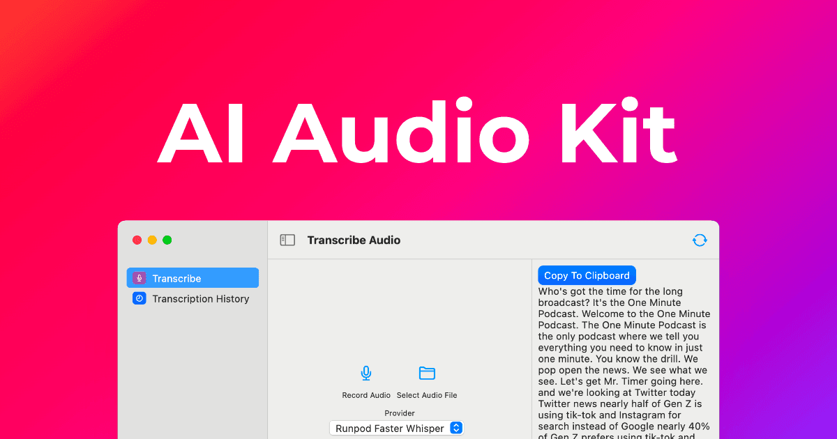 AI Audio Kit