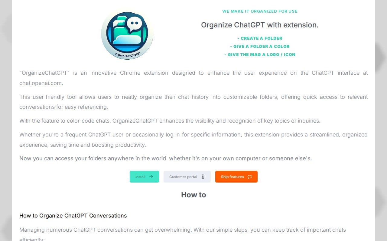 Organize ChatGPT