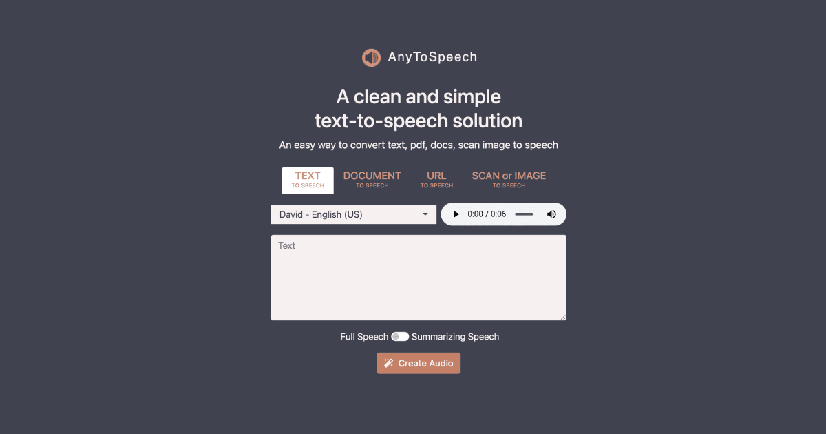 AnyToSpeech