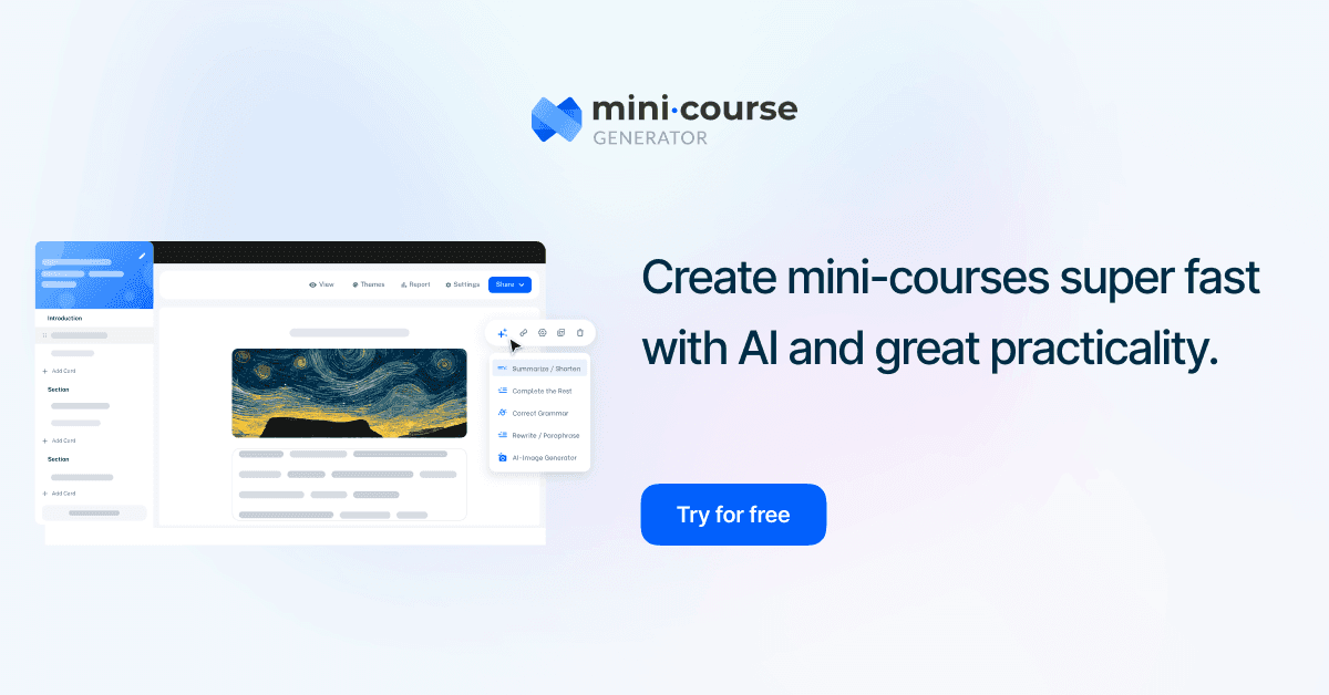 Mini Course Generator