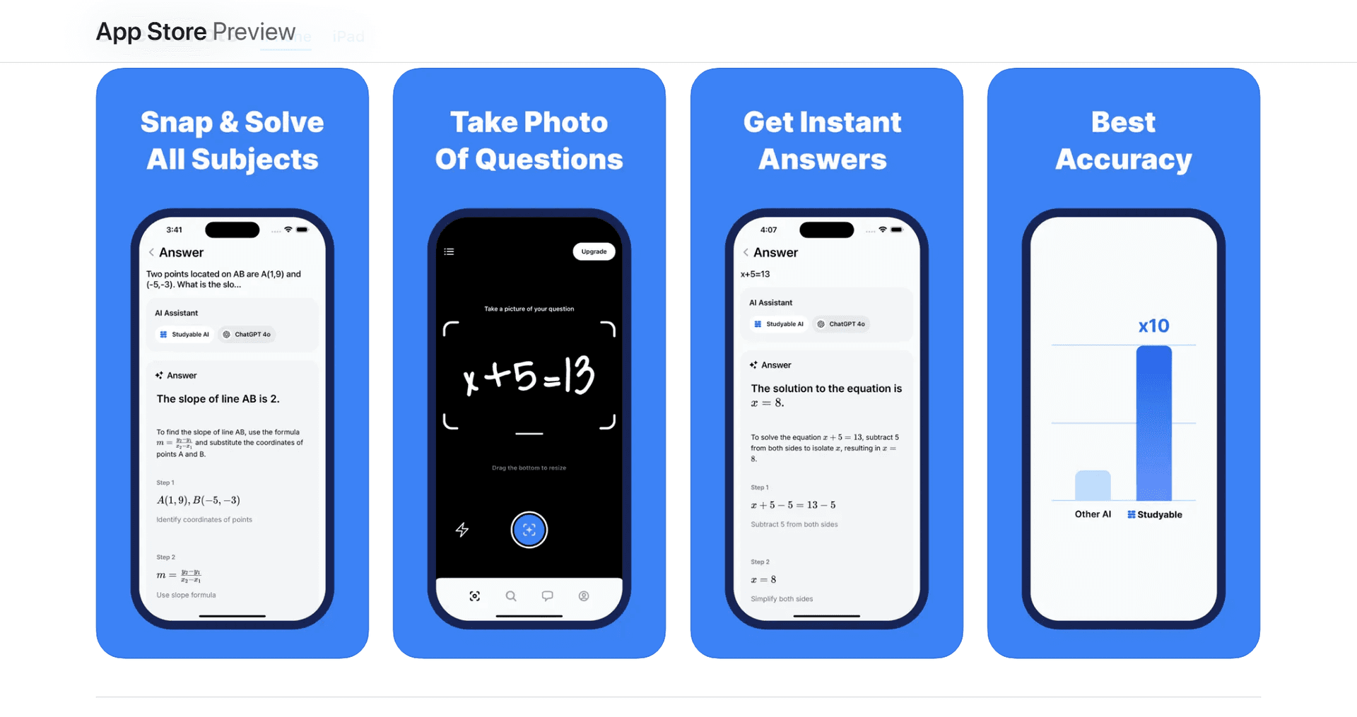 Studyable AI 学习助手｜拍照解题、作业辅导与多学科学习工具