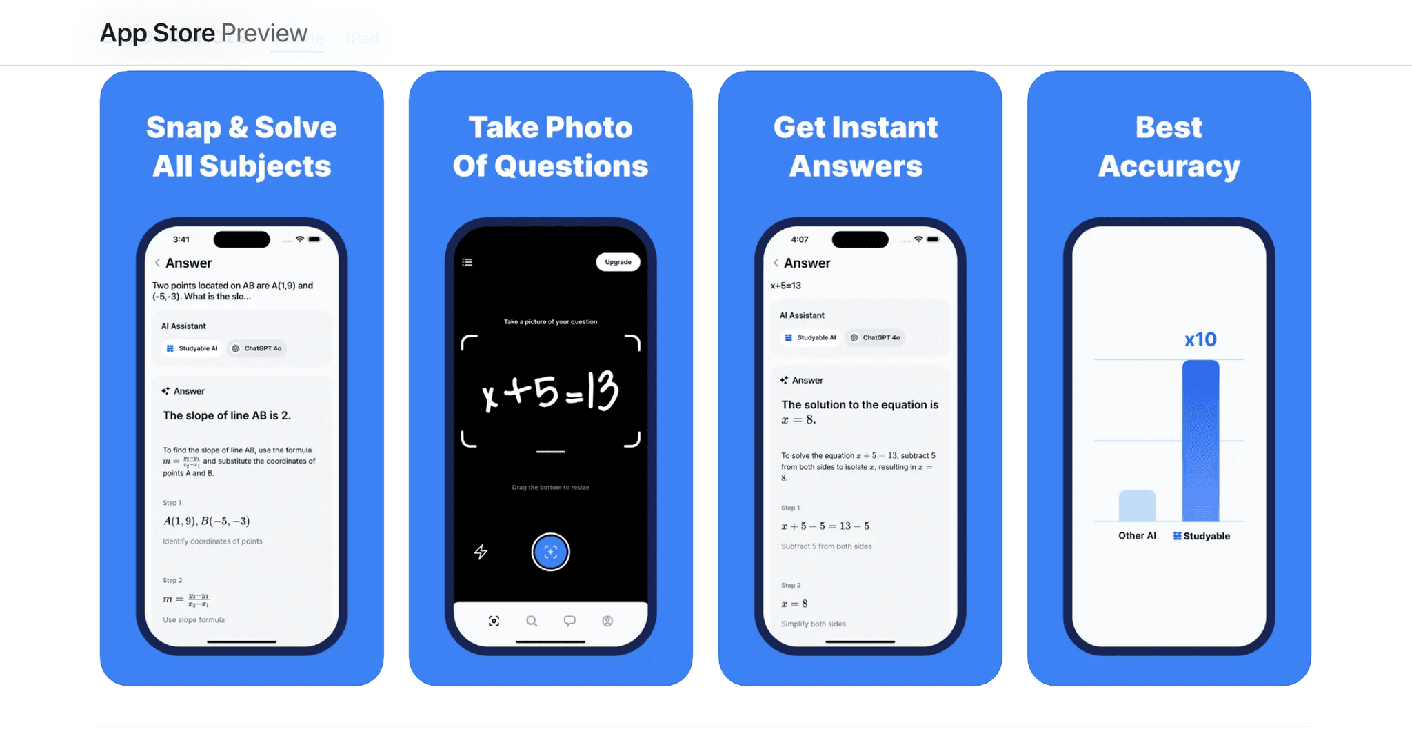 Studyable AI 学习助手｜拍照解题、作业辅导与多学科学习工具