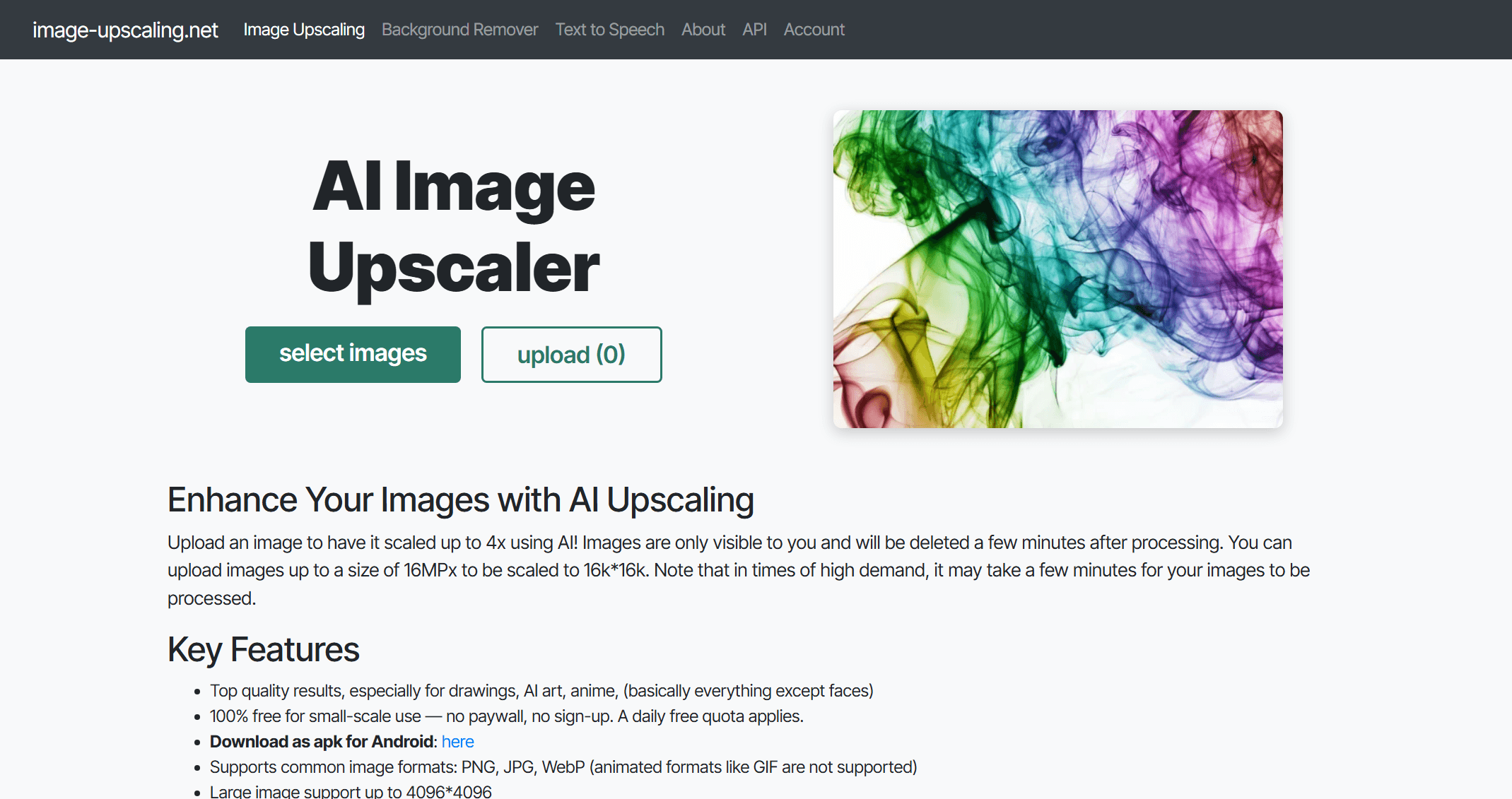 AI 图像放大工具