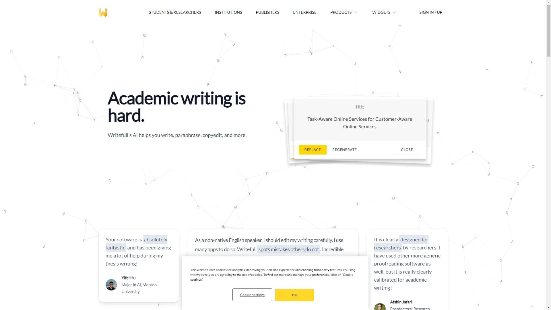 Writefull - 专为学术论文打造的 AI 英文写作与校对工具