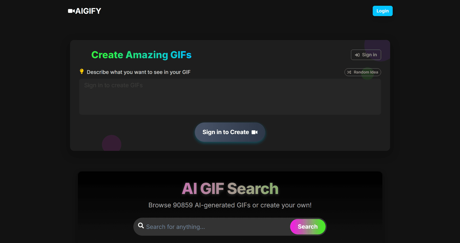 AIGIFY: AI GIF生成器 | 文字转动图,创意无限
